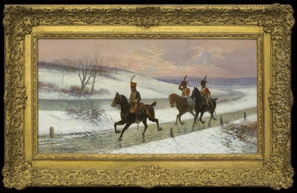 Hussar's Recon Oil Painting by Jan van Chelminski