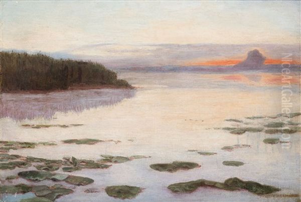 Brzask (swit), 1893 Oil Painting by Josef Chelmonski