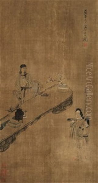 Figures Oil Painting by  Chen Hongshou