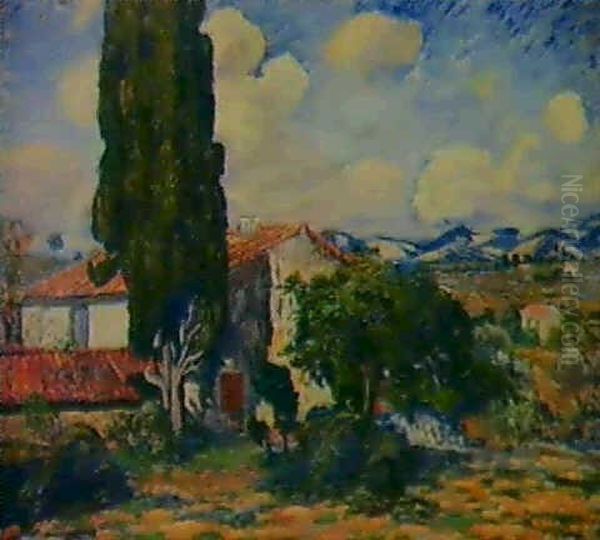 Landschaft In Der Provence Oil Painting by Georges Chenard-Huche