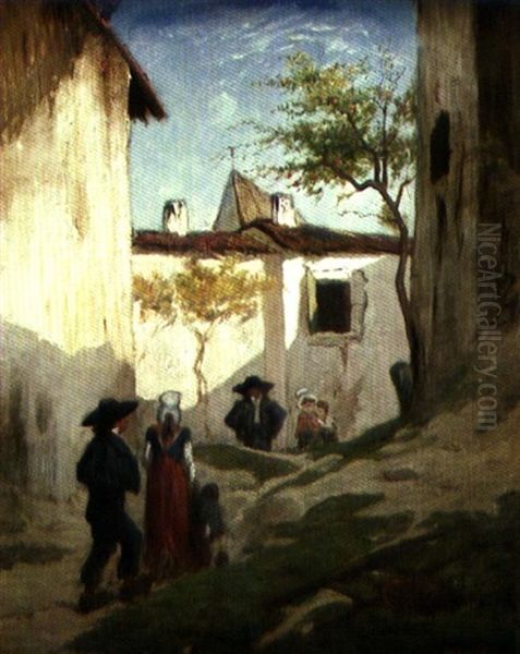 Petits Savoyards Oil Painting by Augustin Pierre Bienvenue Chenu