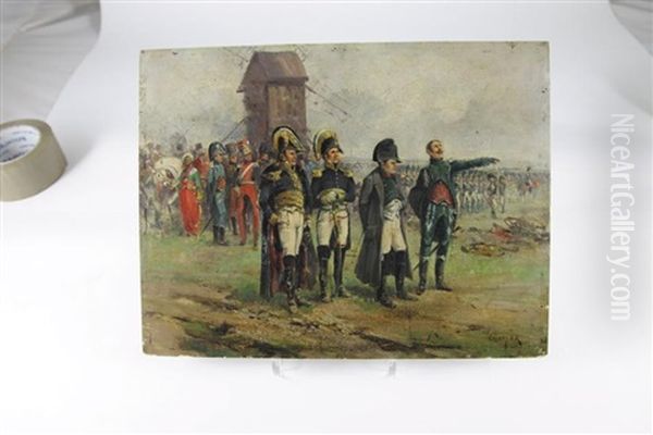 Napoleon Et Son Etat Major Oil Painting by Emile Chepfer