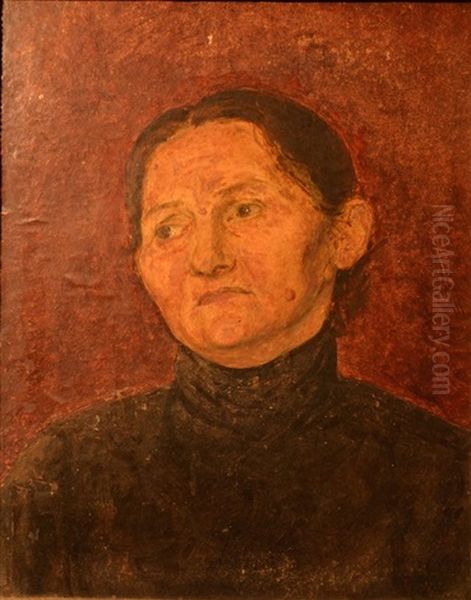 Sister's Portrait Oil Painting by Efim M. Cheptsov