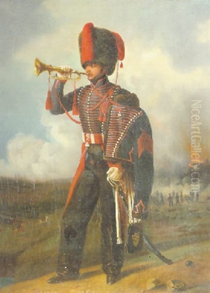 Soldado Trompetero Oil Painting by Jules Cheret