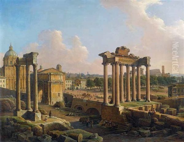 Forum Romanum Oil Painting by Nikanor Greigor'evich Chernetsov