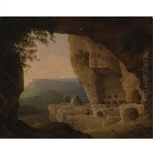 View Of A Grotto In Crimea Oil Painting by Nikanor Greigor'evich Chernetsov