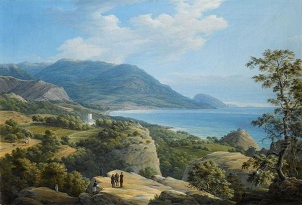 View Of Orianda On The Southern Shores Of The Crimea Oil Painting by Nikanor Greigor'evich Chernetsov