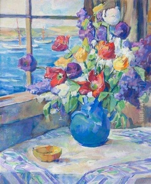 Tulips From Window by Kathryn E. Bard Cherry