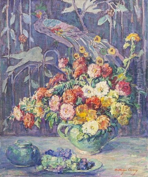 Floral Still Life Oil Painting by Kathryn E. Bard Cherry