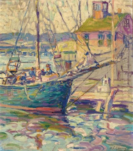 Harbor Scene, Gloucester Oil Painting by Kathryn E. Bard Cherry