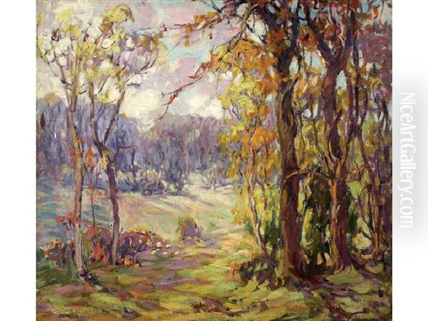 Autumn Landscape Oil Painting by Kathryn E. Bard Cherry