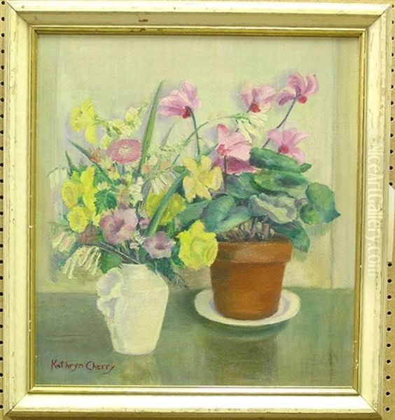 Floral Still Life Oil Painting by Kathryn E. Bard Cherry