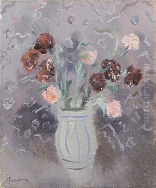 Vaso Di Fiori Oil Painting by Gigi Chessa