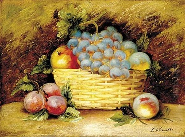 Fruit Still Life (+ Another; Pair) Oil Painting by Evelyn (nee Davy) Chester