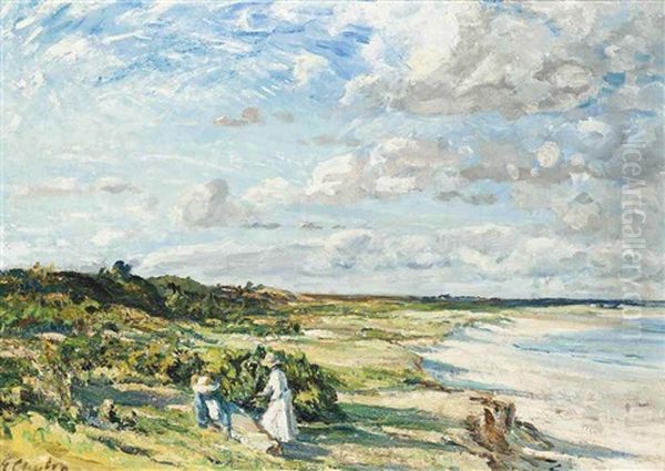 A Summer's Day On The West Country Coast by Evelyn Cheston