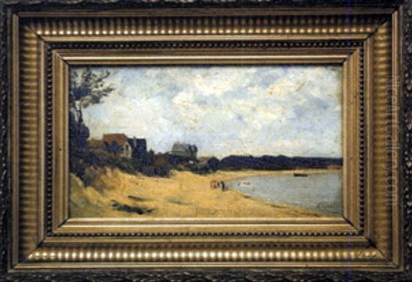 Plages En Normandie (2 Works) Oil Painting by Ernest-Jean Chevalier