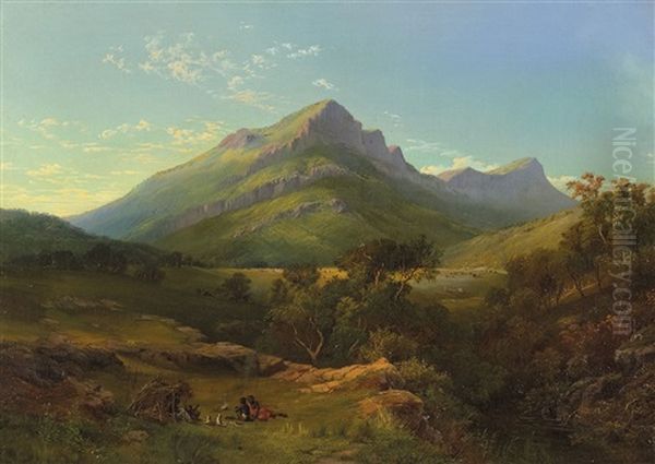 Mount Abrupt Oil Painting by Nicholas Chevalier