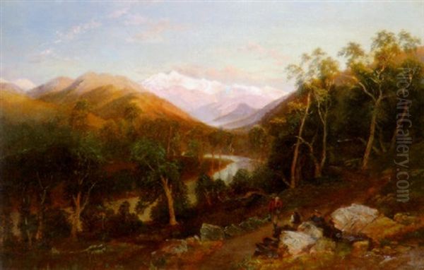 The Ovens Valley, Victoria Oil Painting by Nicholas Chevalier