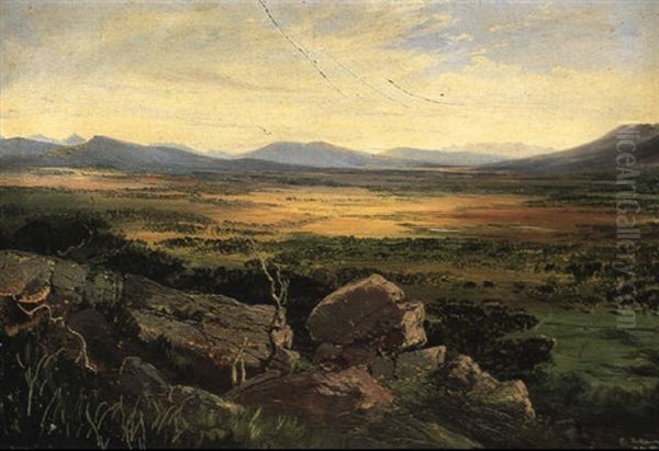 The Victoria Valley Oil Painting by Nicholas Chevalier