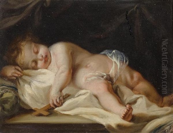 Sleeping Putto by Giuseppe Bartolomeo Chiari