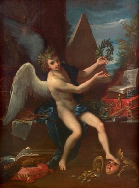 Le Genie Des Arts Oil Painting by Giuseppe Bartolomeo Chiari