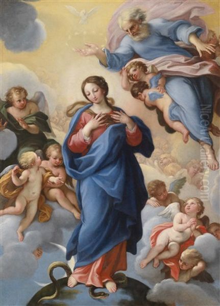 Maria Immaculata Oil Painting by Giuseppe Bartolomeo Chiari