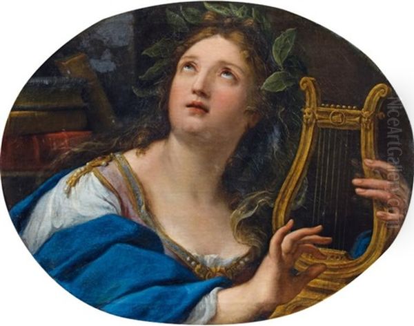 La Muse Erato Oil Painting by Giuseppe Bartolomeo Chiari