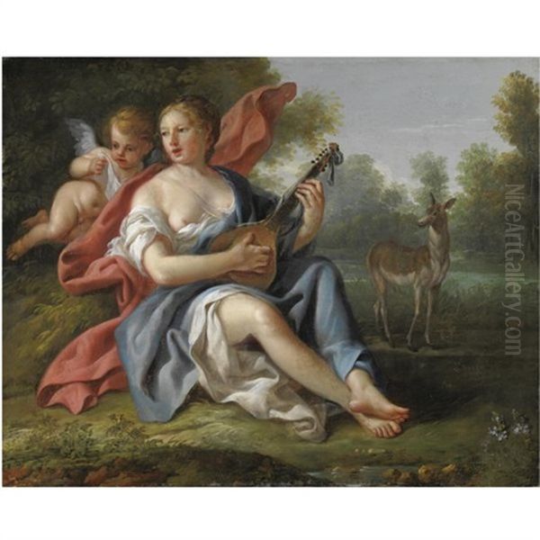 Allegoria Della Musica Oil Painting by Giuseppe Bartolomeo Chiari