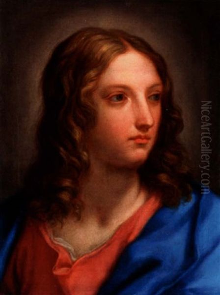 The Head Of A Young Man Oil Painting by Giuseppe Bartolomeo Chiari