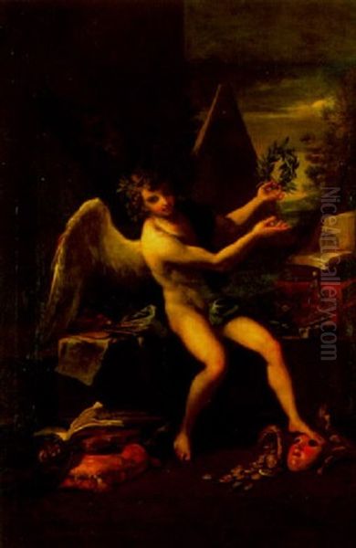 An Allegory Of The Liberal Arts Oil Painting by Giuseppe Bartolomeo Chiari