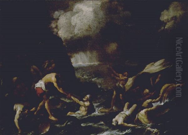 Diluvio Oil Painting by Giuseppe Bartolomeo Chiari