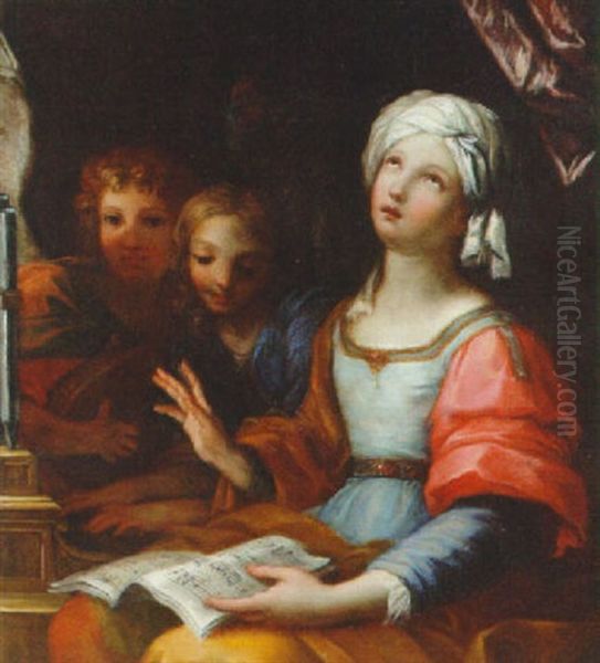 Saint Cecilia Oil Painting by Giuseppe Bartolomeo Chiari