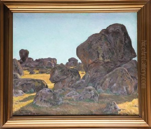 Paisaje Con Rocas Oil Painting by Eduardo Chicharro Aguera