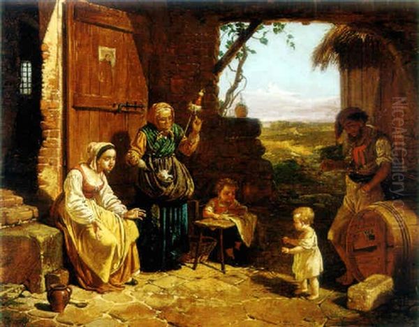 His First Steps Oil Painting by Gaetano Chierici