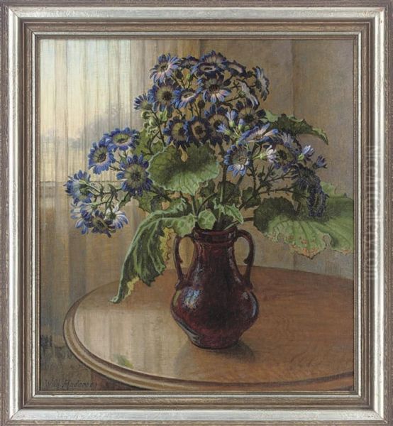 Summer Flowers Oil Painting by Wilhelm Andersen