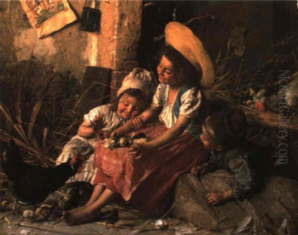 Il Nuovo Pollastro Oil Painting by Gaetano Chierici