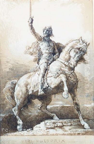 Vercingetorix Oil Painting by Francois Nicolas Chifflart