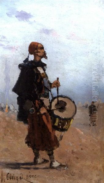 Le Tambour Oil Painting by Alphonse Chigot