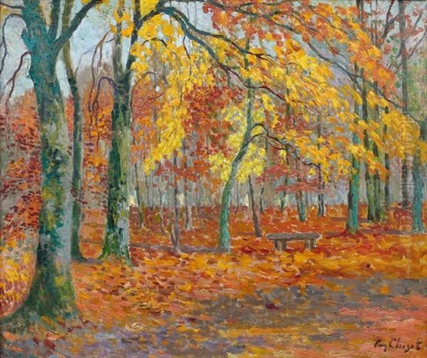 Paysage D'automne Oil Painting by Eugene Chigot