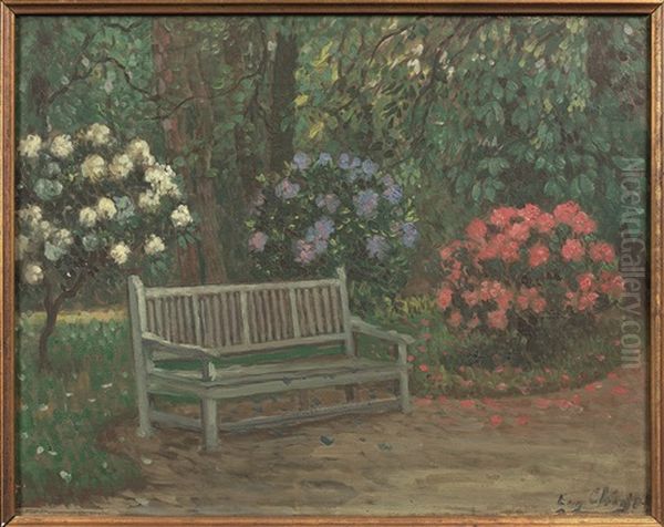 Parc Au Printemps Oil Painting by Eugene Chigot