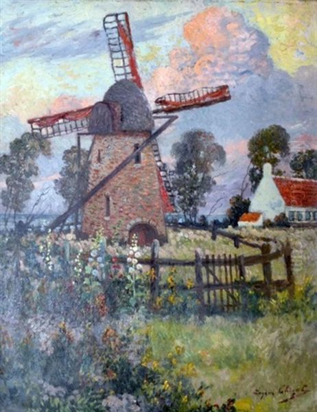 Le Moulin Oil Painting by Eugene Chigot