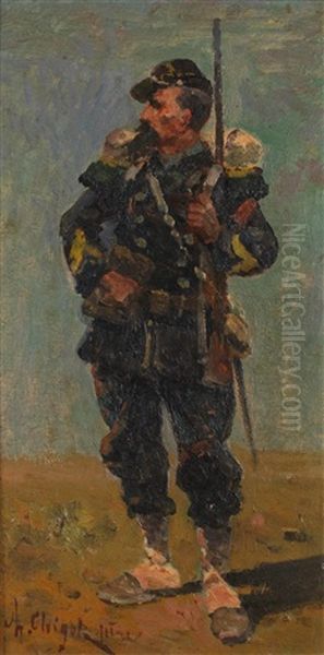 Soldat Oil Painting by Eugene Chigot