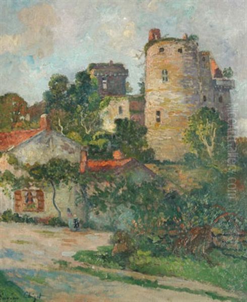 La Tour De Clisson Oil Painting by Eugene Chigot