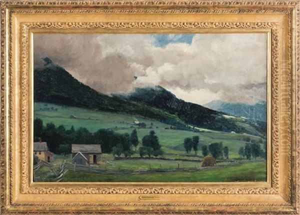 New England Farm Scene Oil Painting by Edwin Burrage Child