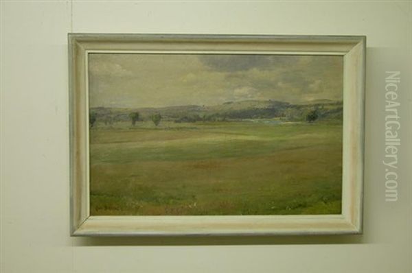 Landscape With Hills In The Distance Oil Painting by Edwin Burrage Child