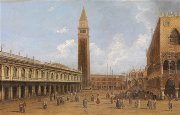 Der Markusplatz In Venedig Oil Painting by Vincenzo Chilone