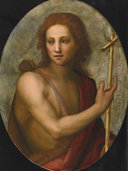 Saint John The Baptist Oil Painting by Jacopo (da Empoli) Chimenti