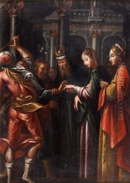 Le Mariage De La Vierge Oil Painting by Jacopo (da Empoli) Chimenti