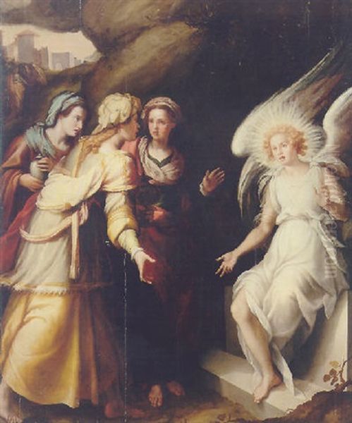 The Three Maries At The Tomb by Jacopo (da Empoli) Chimenti