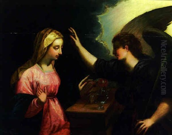 The Annunciation Oil Painting by Jacopo (da Empoli) Chimenti